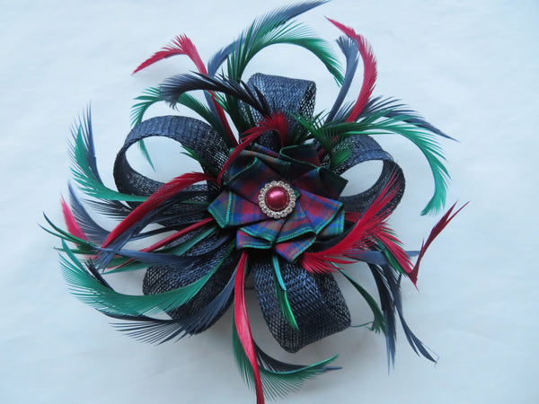 Navy Burgundy and Dark Green Tartan Mini Lily