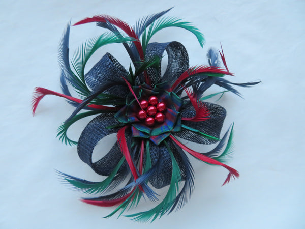 Navy Burgundy and Dark Green Tartan Mini Lily