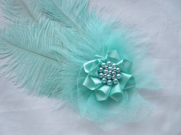 Aqua Sea Green Austen Headpiece