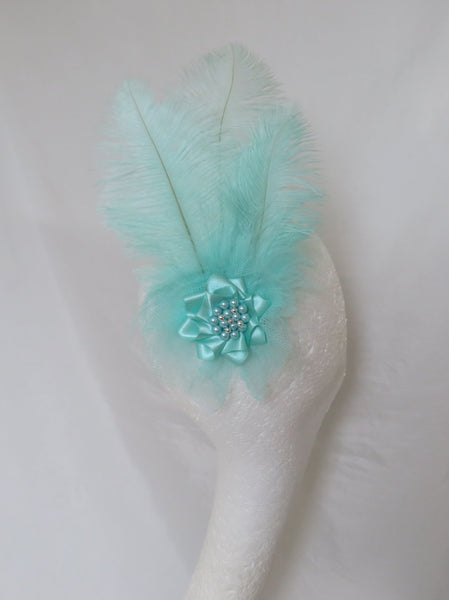 Aqua Sea Green Austen Headpiece
