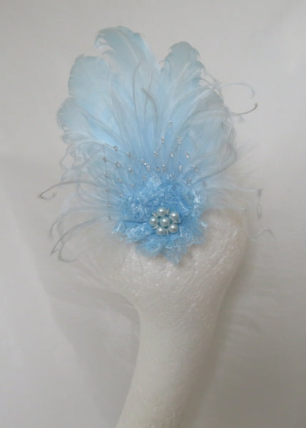 Pale Blue Darcy Regency Headpiece