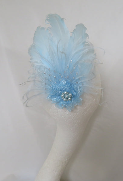 Pale Blue Darcy Regency Headpiece