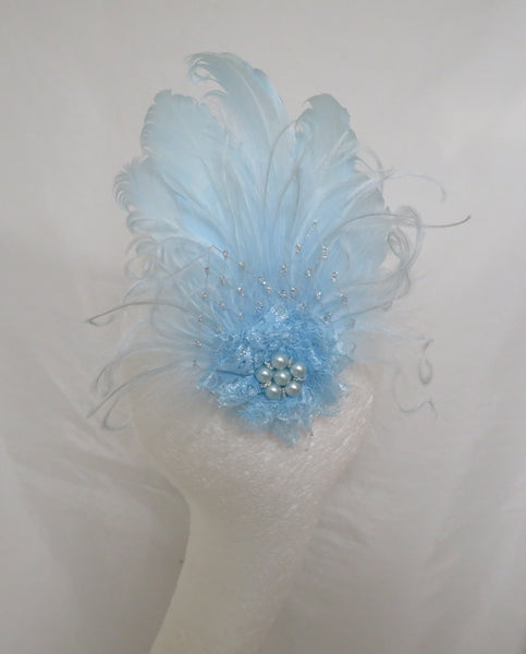 Pale Blue Darcy Regency Headpiece