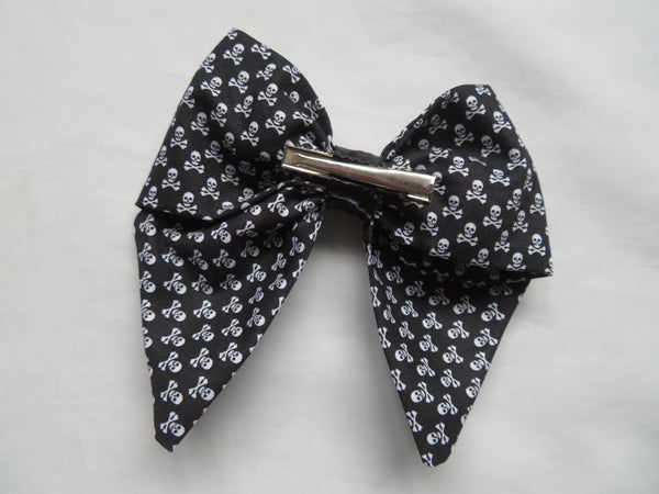 Skull & Crossbones Hair Bow