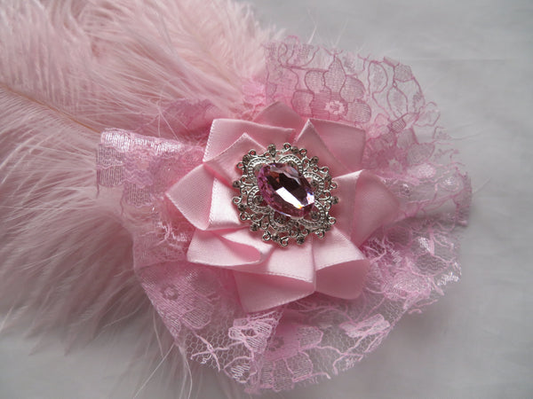 Pale Pink Austen Headpiece