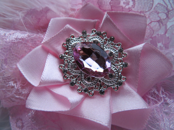 Pale Pink Austen Headpiece