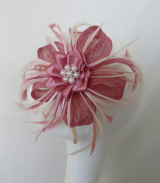 Ombre Rose Pink Mini Lily Fascinator