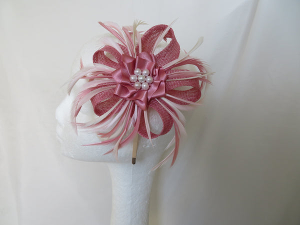 Ombre Rose Pink Mini Lily Fascinator