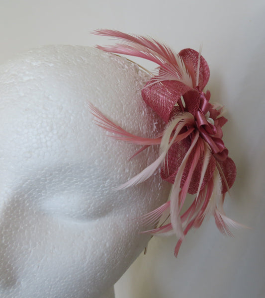 Ombre Rose Pink Mini Lily Fascinator