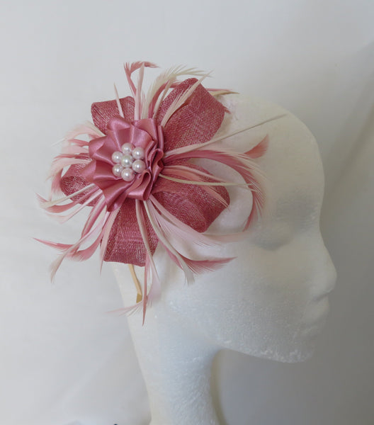 Ombre Rose Pink Mini Lily Fascinator