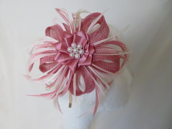 Ombre Rose Pink Mini Lily Fascinator