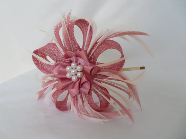 Ombre Rose Pink Mini Lily Fascinator