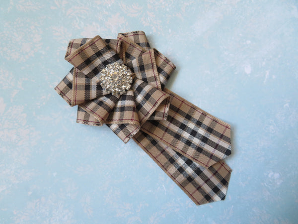 Gold Pride of Scotland Tartan Brooch