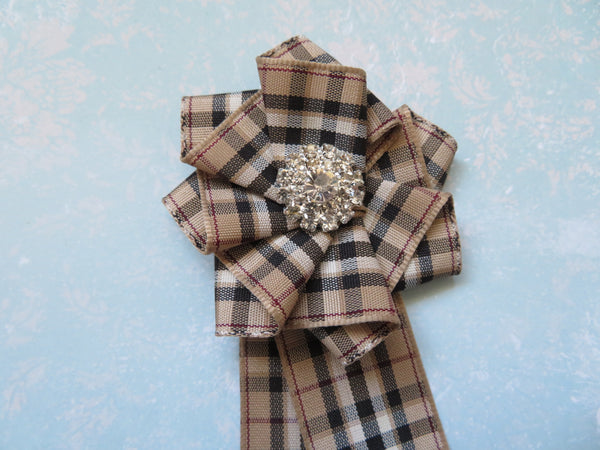 Gold Pride of Scotland Tartan Brooch