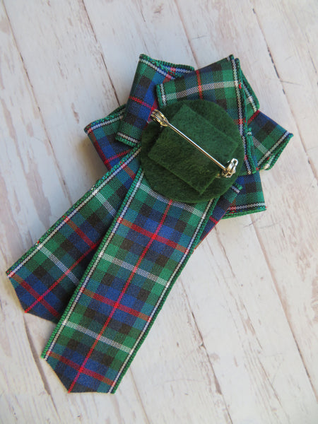 MacKenzie Tartan Thistle Ruffle Brooch