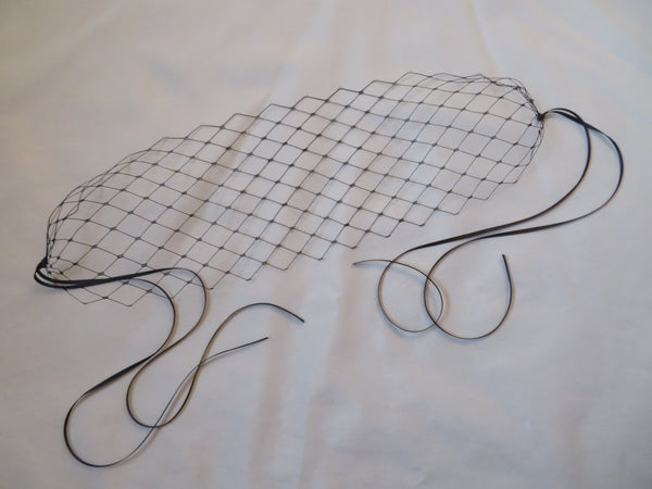 Black Merry Widow Ribbon Tie Veil