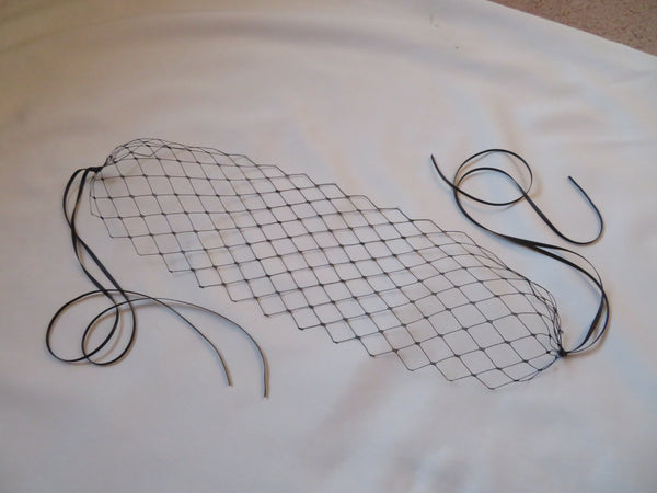 Black Merry Widow Ribbon Tie Veil