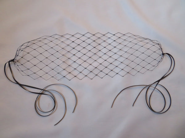 Black Merry Widow Ribbon Tie Veil