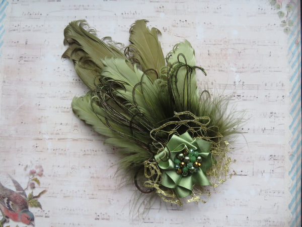 Olive Green and Gold Darcy