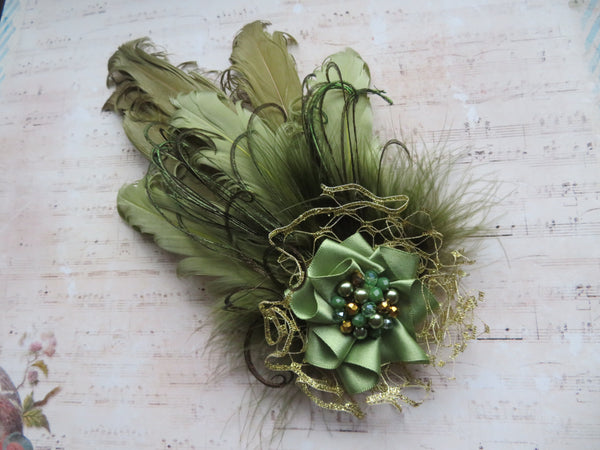 Olive Green and Gold Darcy