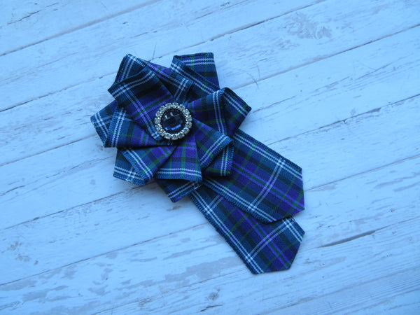 Pride of Bannockburn Tartan Ruffle Brooch