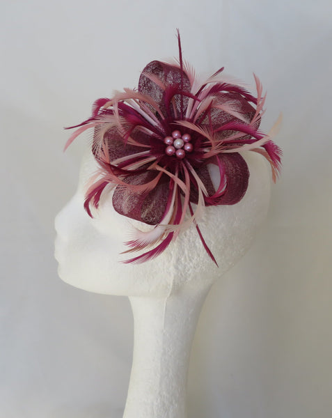 Sugar Plum Rose Mini Lily Fascinator