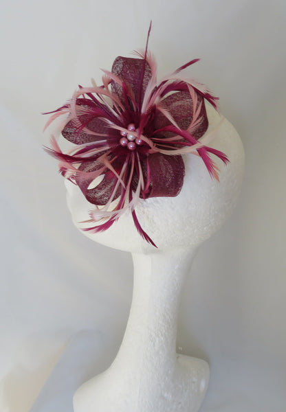 Sugar Plum Rose Mini Lily Fascinator