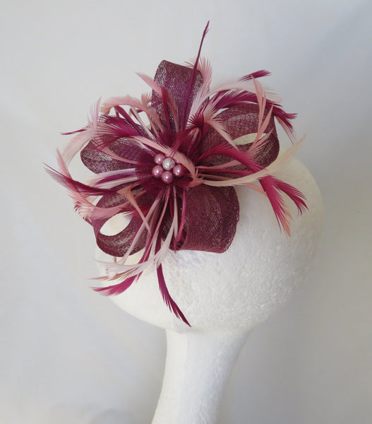 Sugar Plum Rose Mini Lily Fascinator
