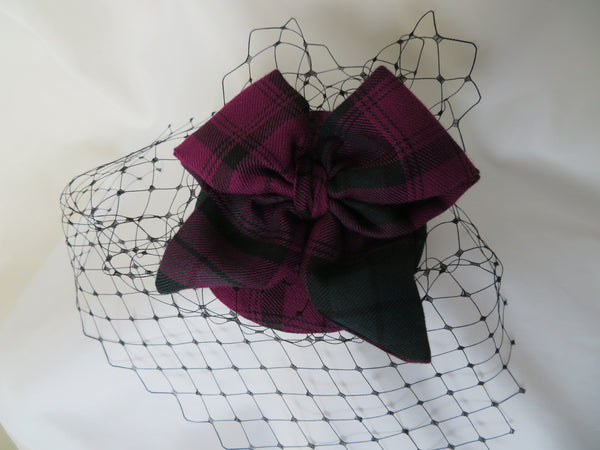 Magenta & Black Dorothy Tartan Hat