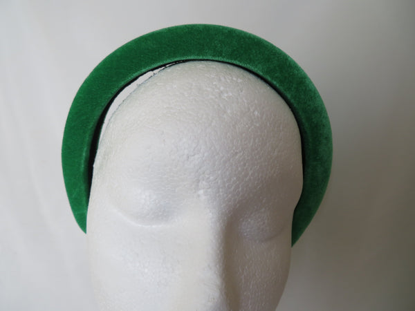 Bright Emerald Green Velvet Halo Headband