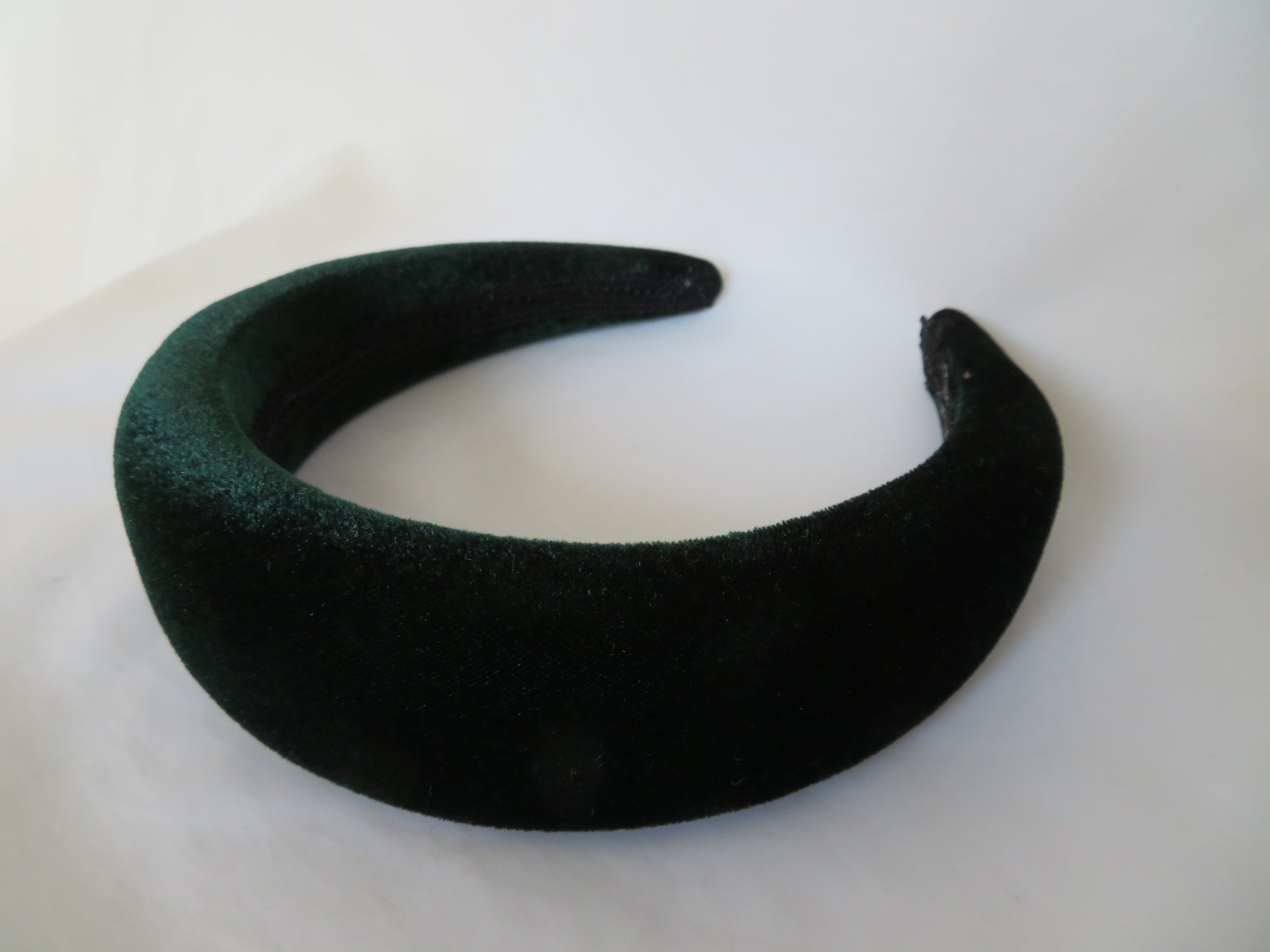 Dark Bottle Green Velvet Halo Headband