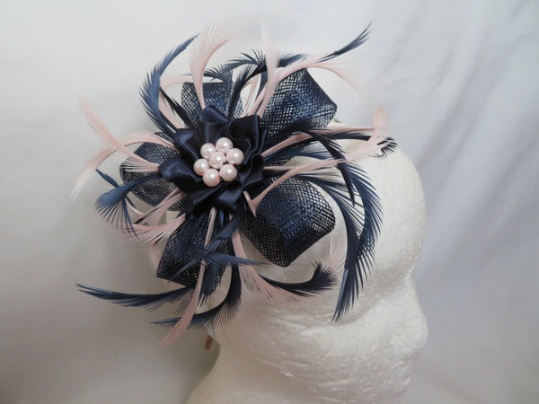 Navy Blue and Light Antique Pink Mini Lily