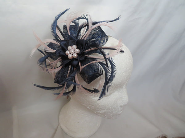 Navy Blue and Light Antique Pink Mini Lily