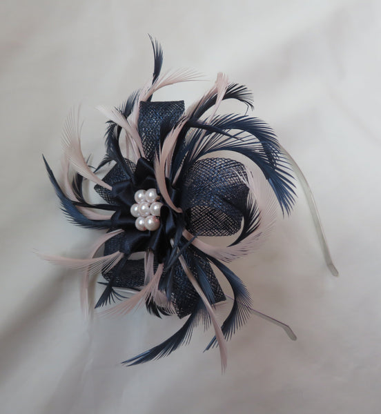 Navy Blue and Light Antique Pink Mini Lily
