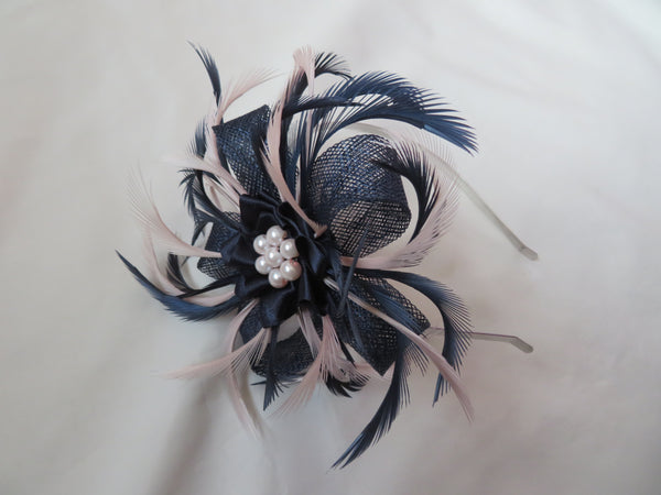 Navy Blue and Light Antique Pink Mini Lily