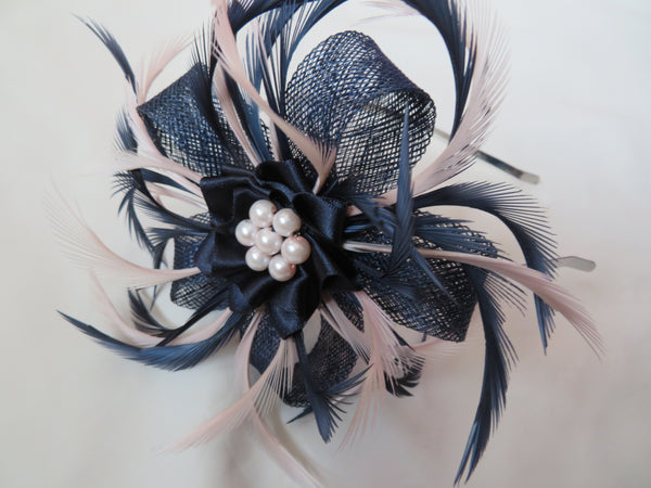 Navy Blue and Light Antique Pink Mini Lily