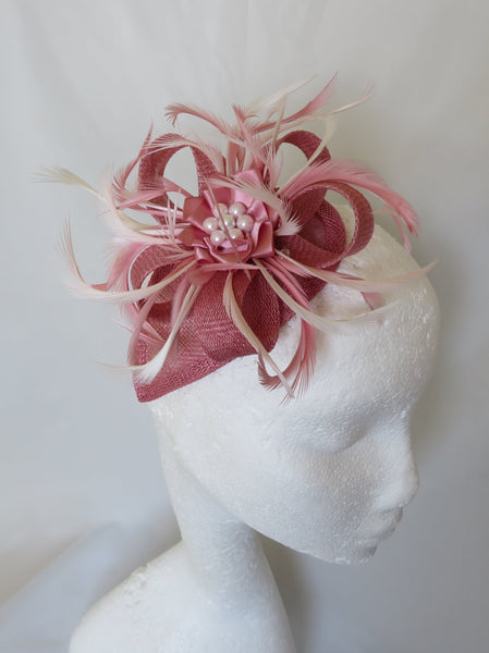 Summer Rose Pink Venus Fascinator