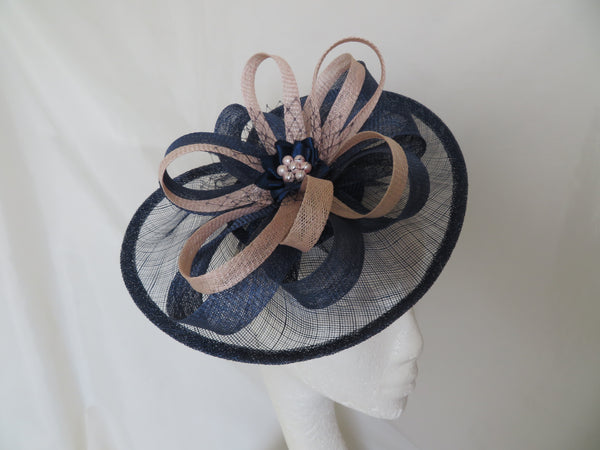 French Navy and Pale Vintage Pink Cecilia
