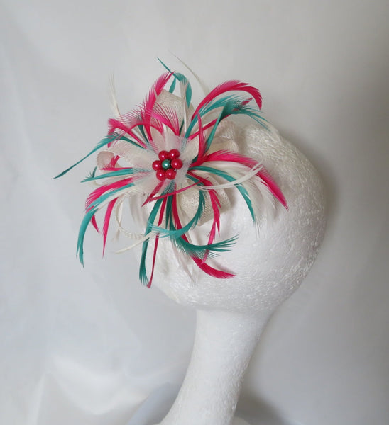 Ivory Cerise Pink & Jade Mini Lily