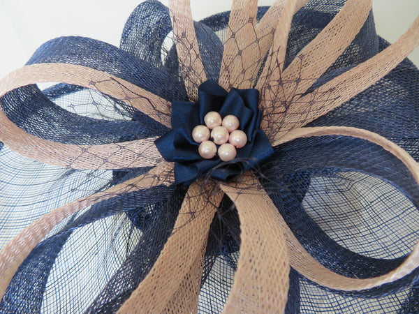 French Navy and Pale Vintage Pink Cecilia
