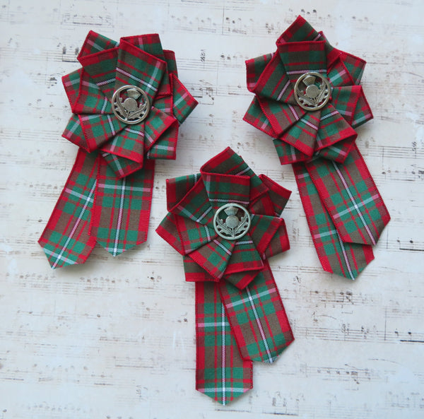 MacGregor Tartan Ruffle Brooch