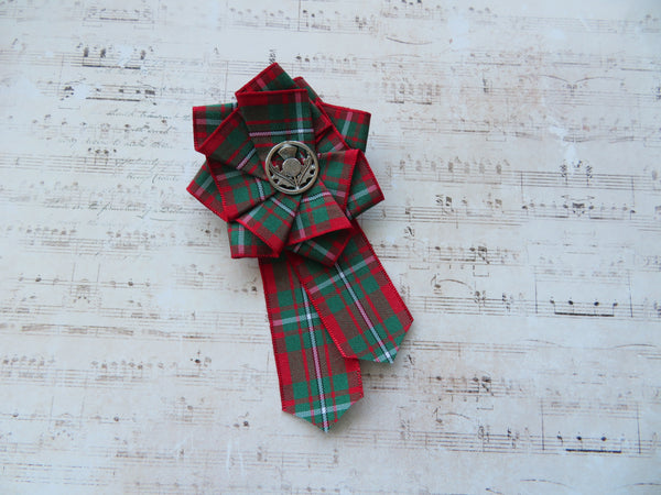 MacGregor Tartan Thistle Brooch