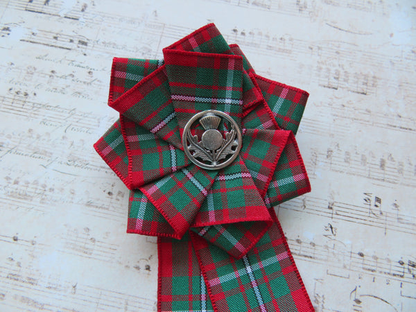 MacGregor Tartan Ruffle Brooch