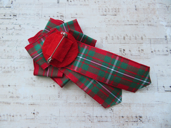 MacGregor Tartan Thistle Brooch