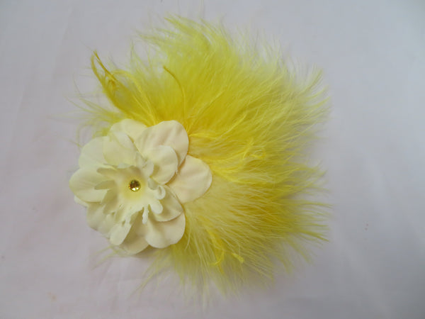 Yellow Downy Blossom Hair Clip