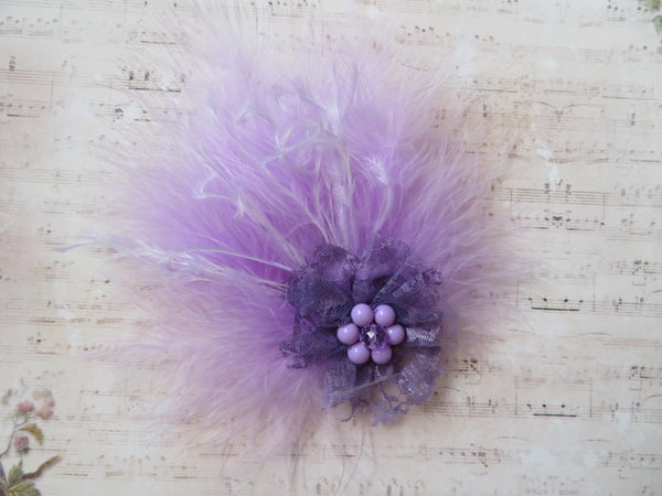 Lilac Downy Blossom Hair Clip