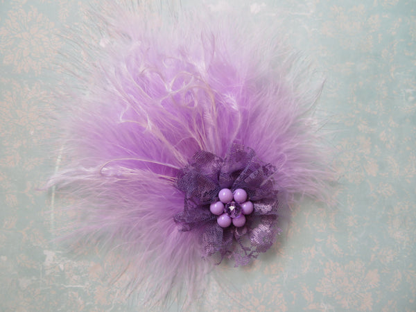 Lilac Downy Blossom Hair Clip
