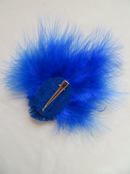 Royal Blue Downy Blossom Hair Clip