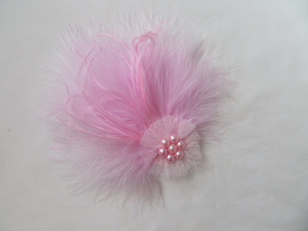 Pale Pink Downy Blossom Hair Clip