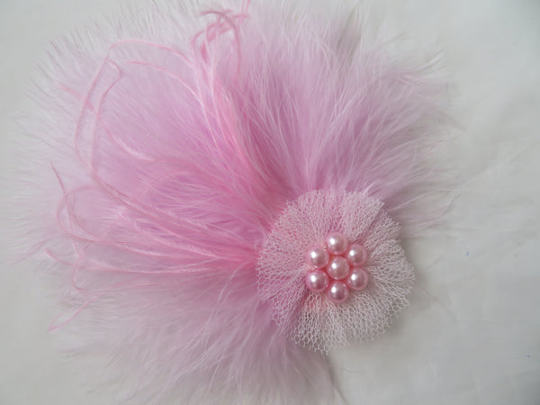 Pale Pink Downy Blossom Hair Clip